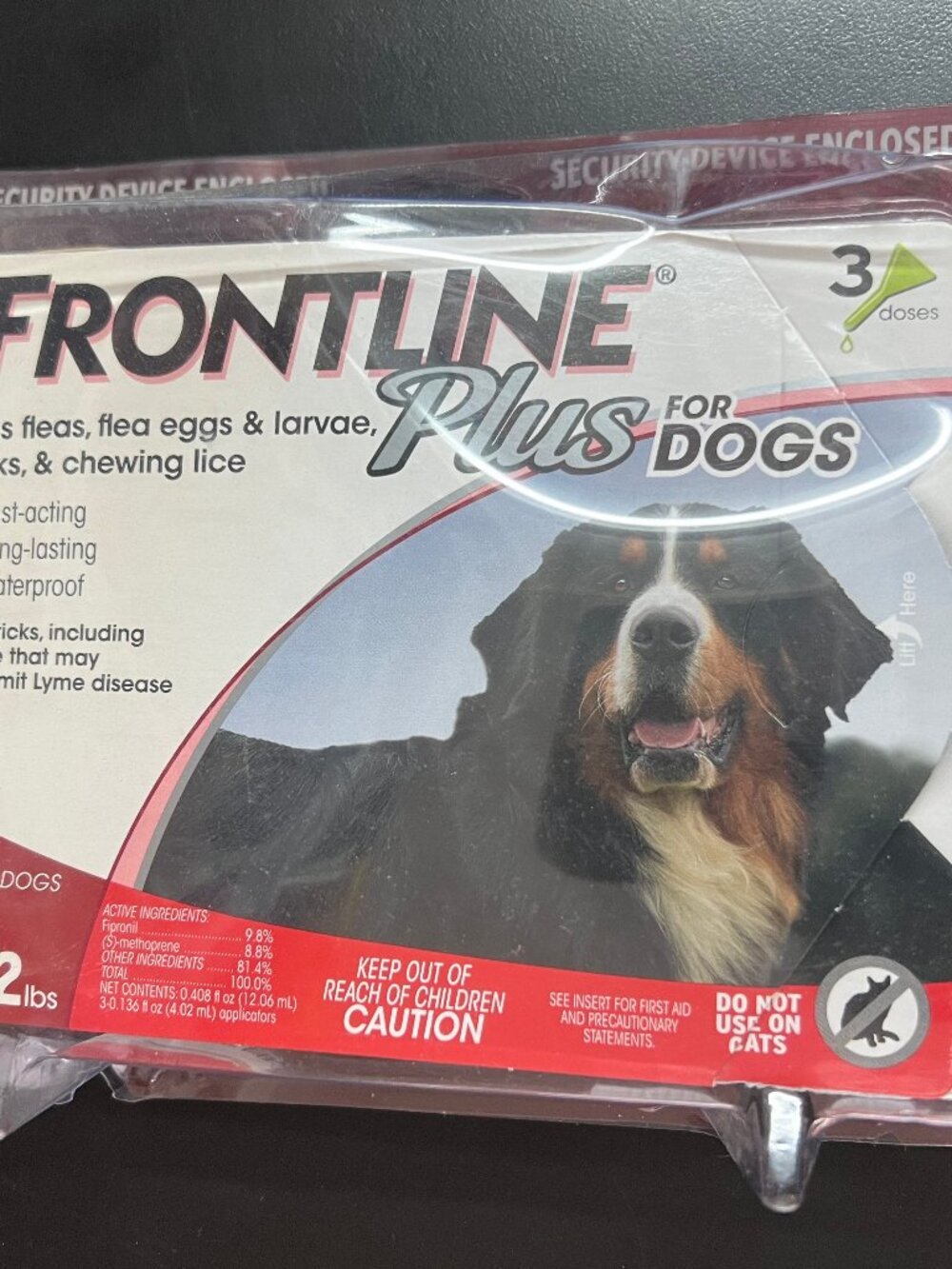 Frontline Plus Flea & Tick Spot Treatment for Extra Large Dogs, 89-132lbs 3 dose